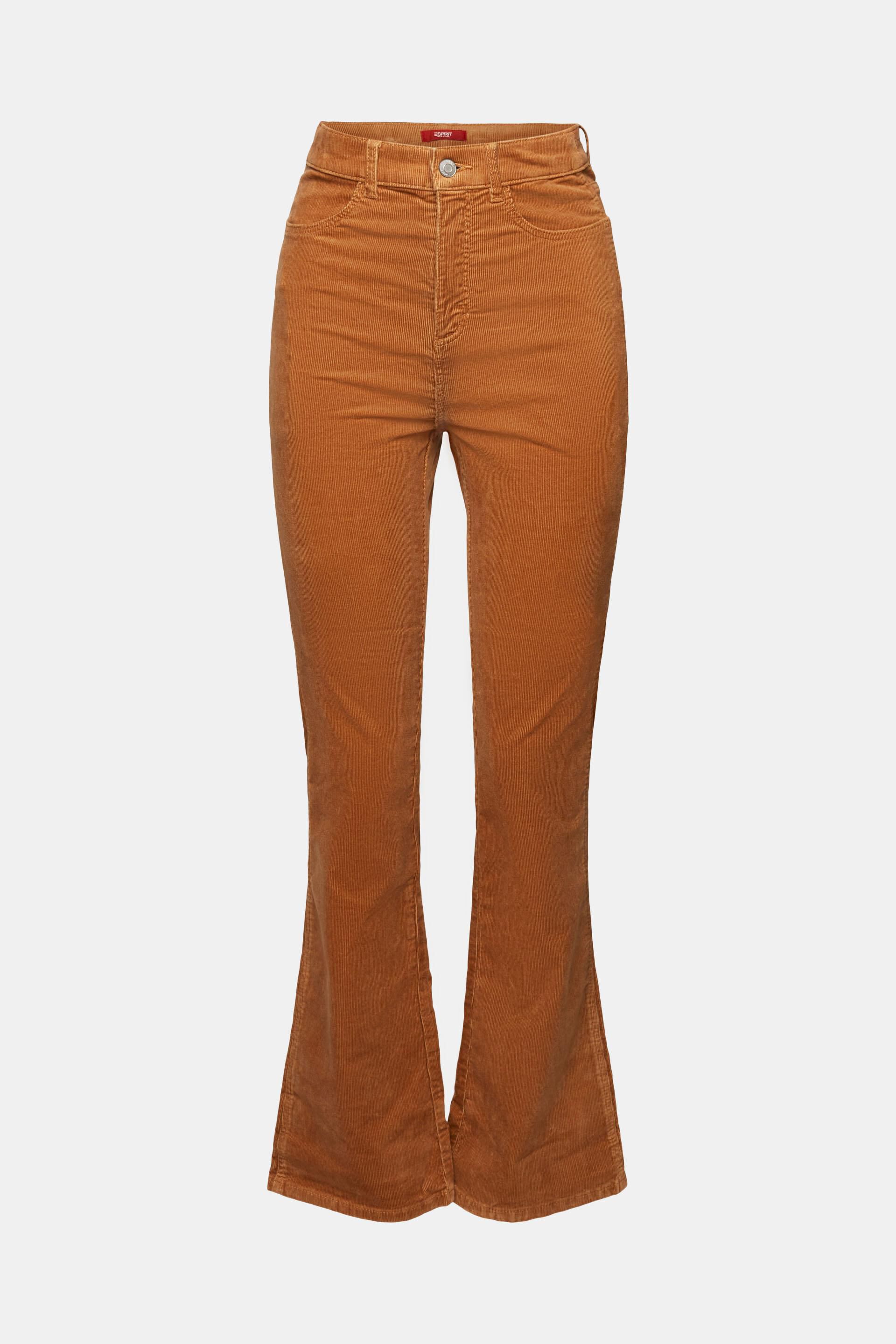 High-Rise Bootcut Fit Corduroy Trousers at our Online Shop - ESPRIT