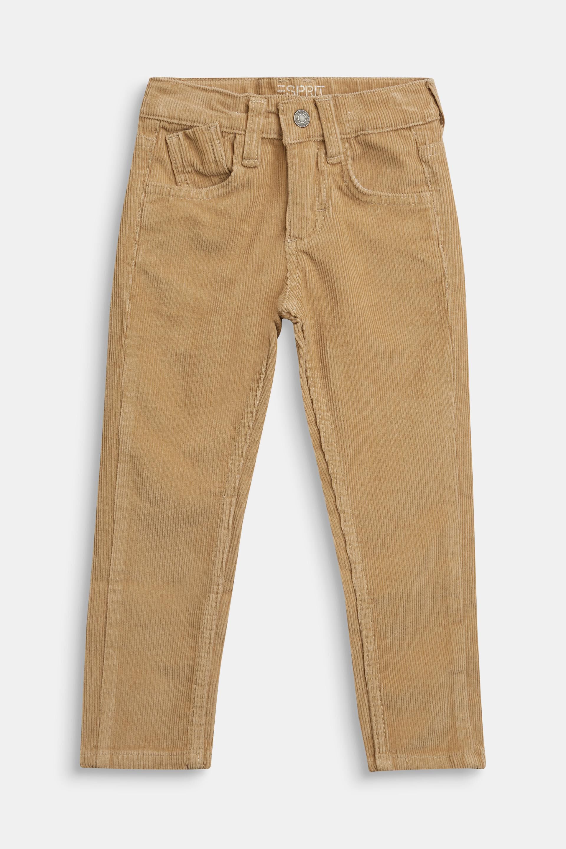 Vintage 90s y2k Esprit tan corduroy pants with suede... - Depop