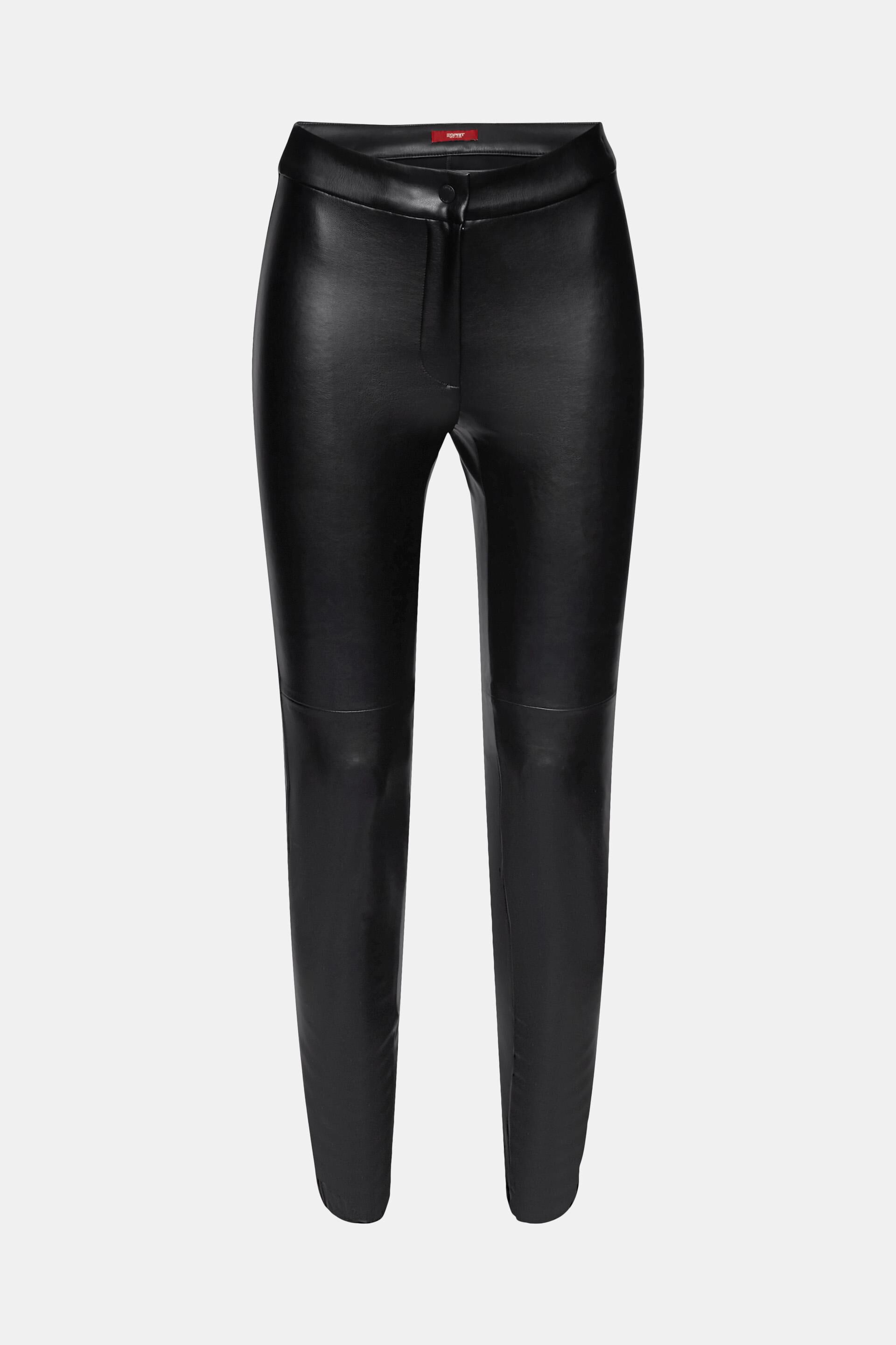 Leather trousers Burberry Black size 6 UK in Leather - 30200181