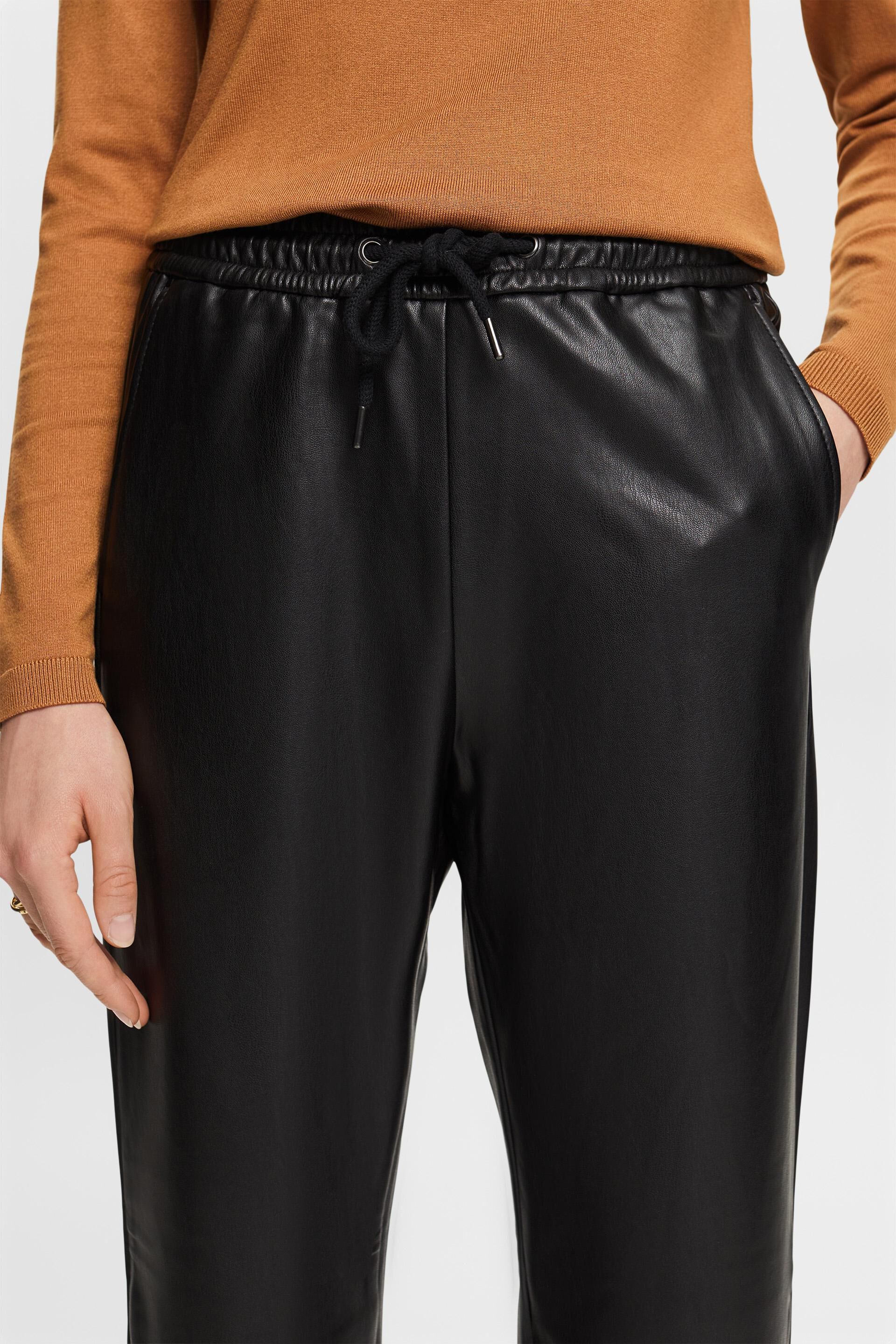 ESPRIT - Faux leather trousers at our online shop