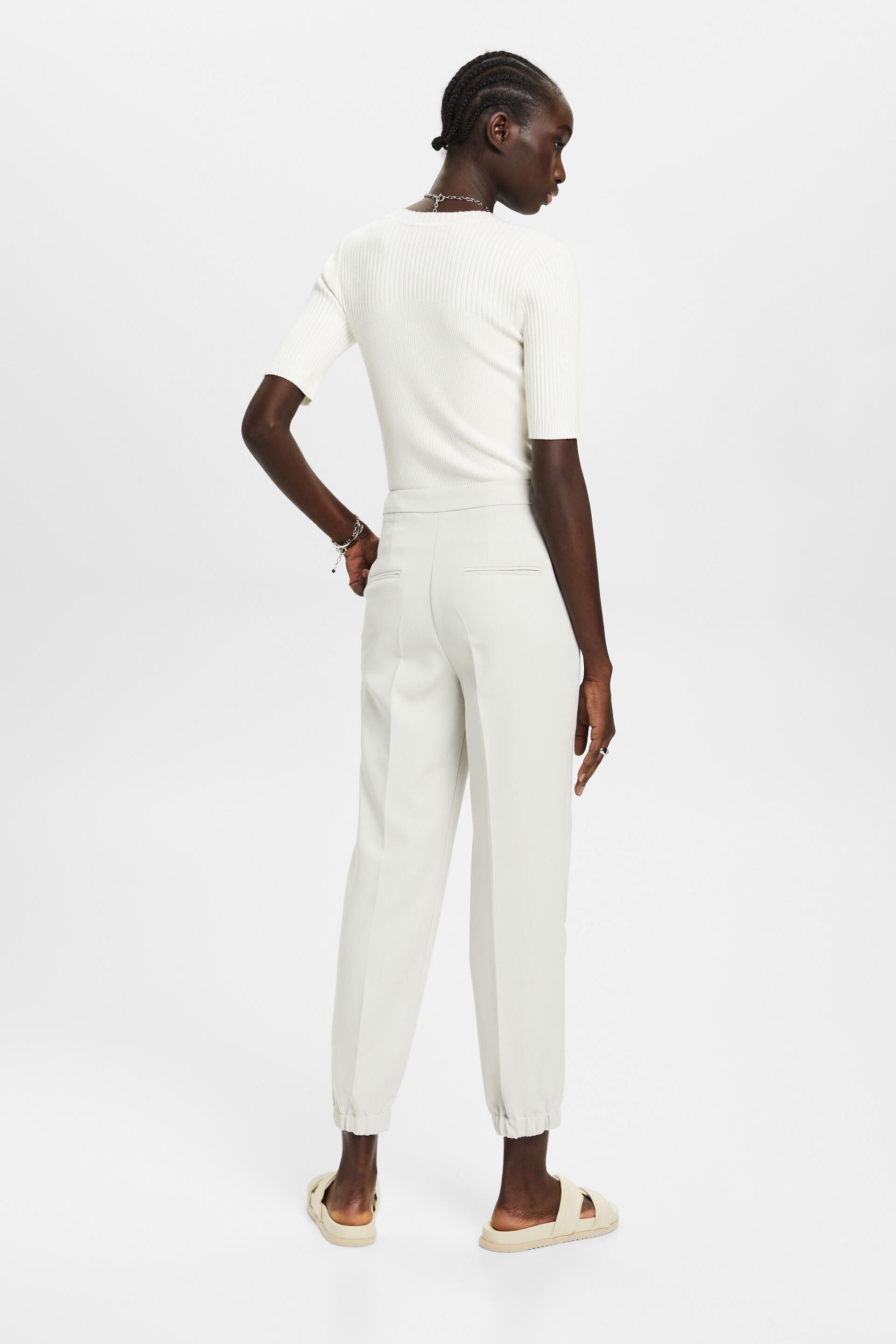 Buy Cream Trousers & Pants for Women by Marks & Spencer Online | Ajio.com