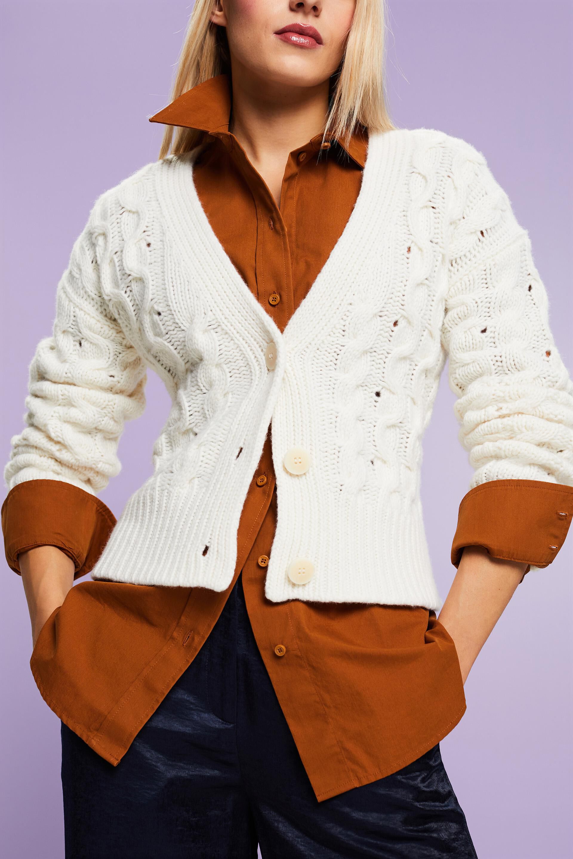 2022新入荷 herlipto classic cable knit cardigan - レディース