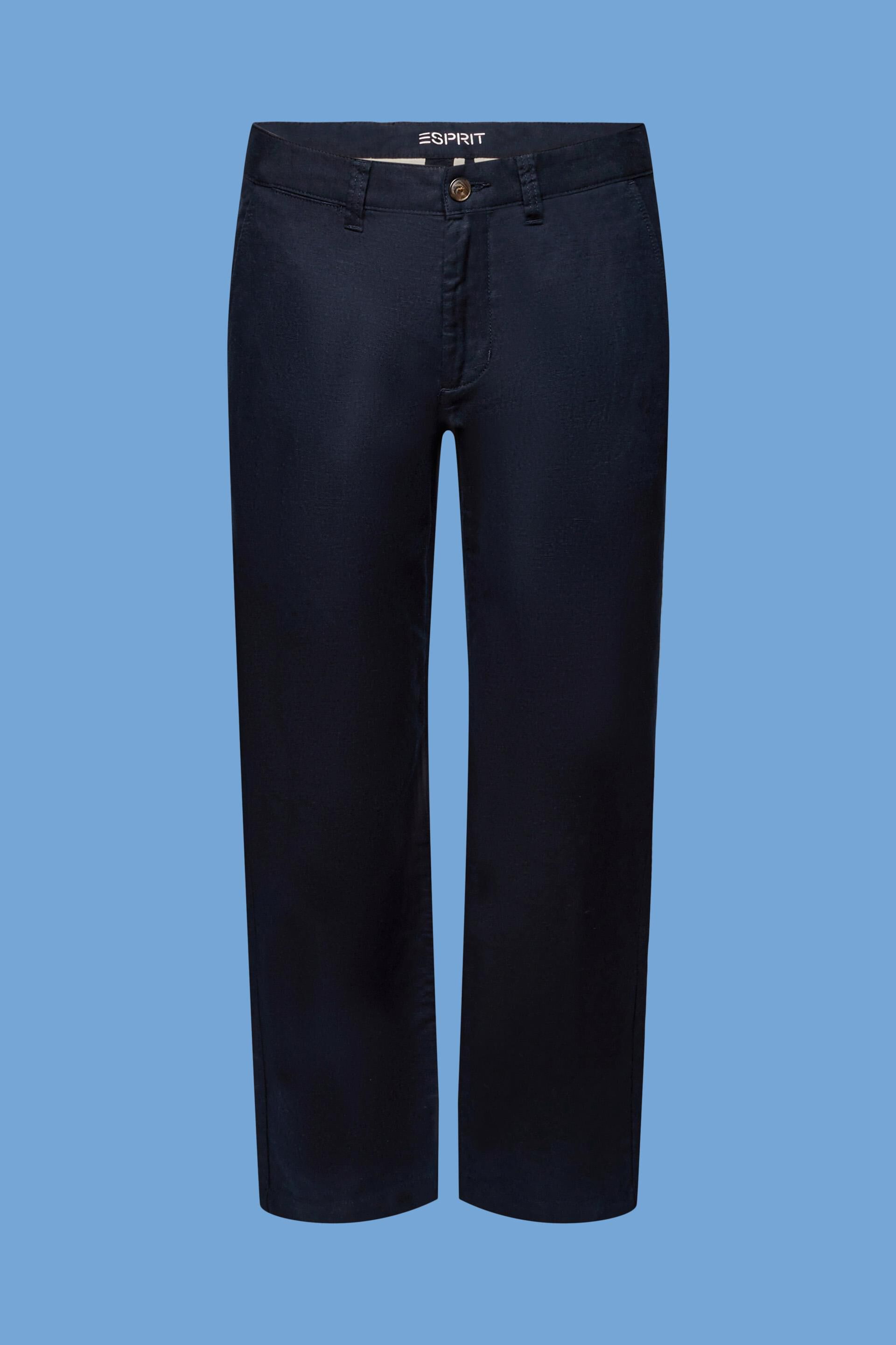 ESPRIT - Loose tapered fit cotton trousers at our Online Shop