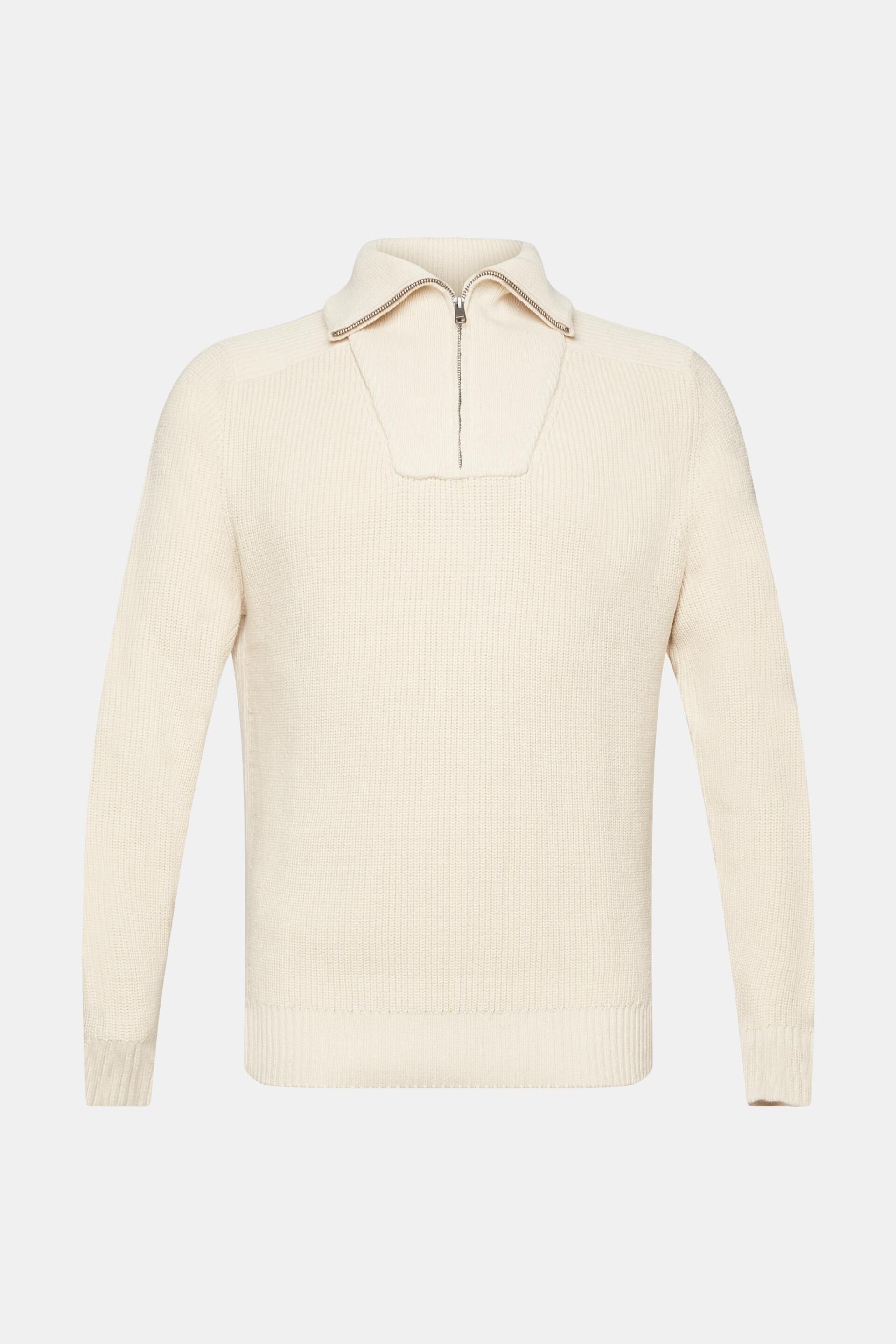 Half-zip knitted jumper