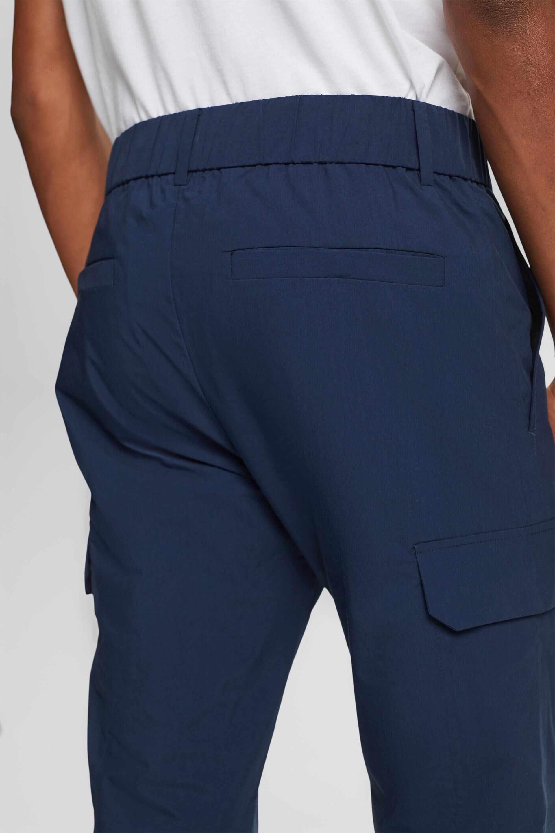 ESPRIT - Cargo trousers with elastic waist at our Online Shop