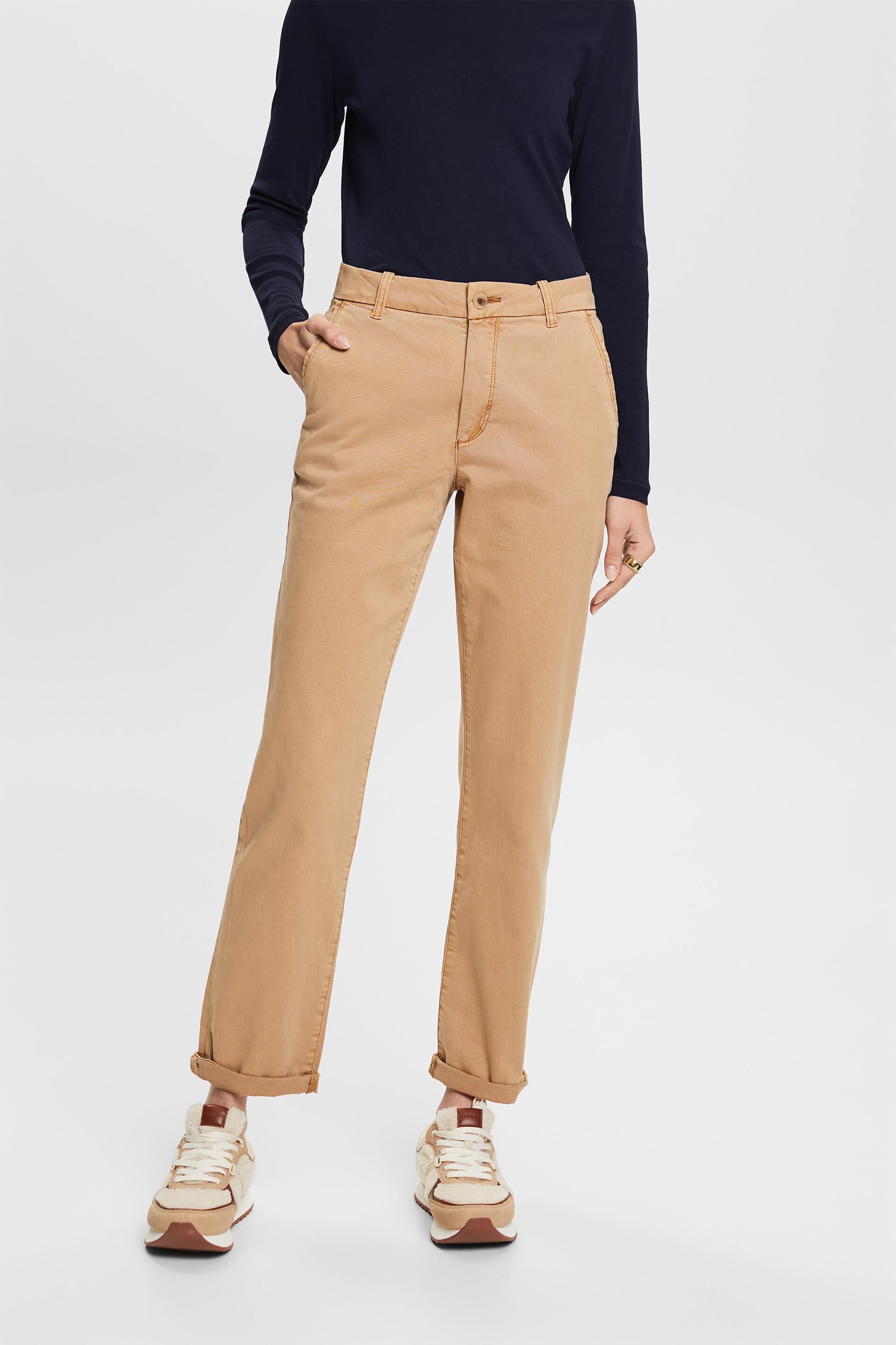 ESPRIT - Straight Fit Mid-Rise Chino Pants at our Online Shop