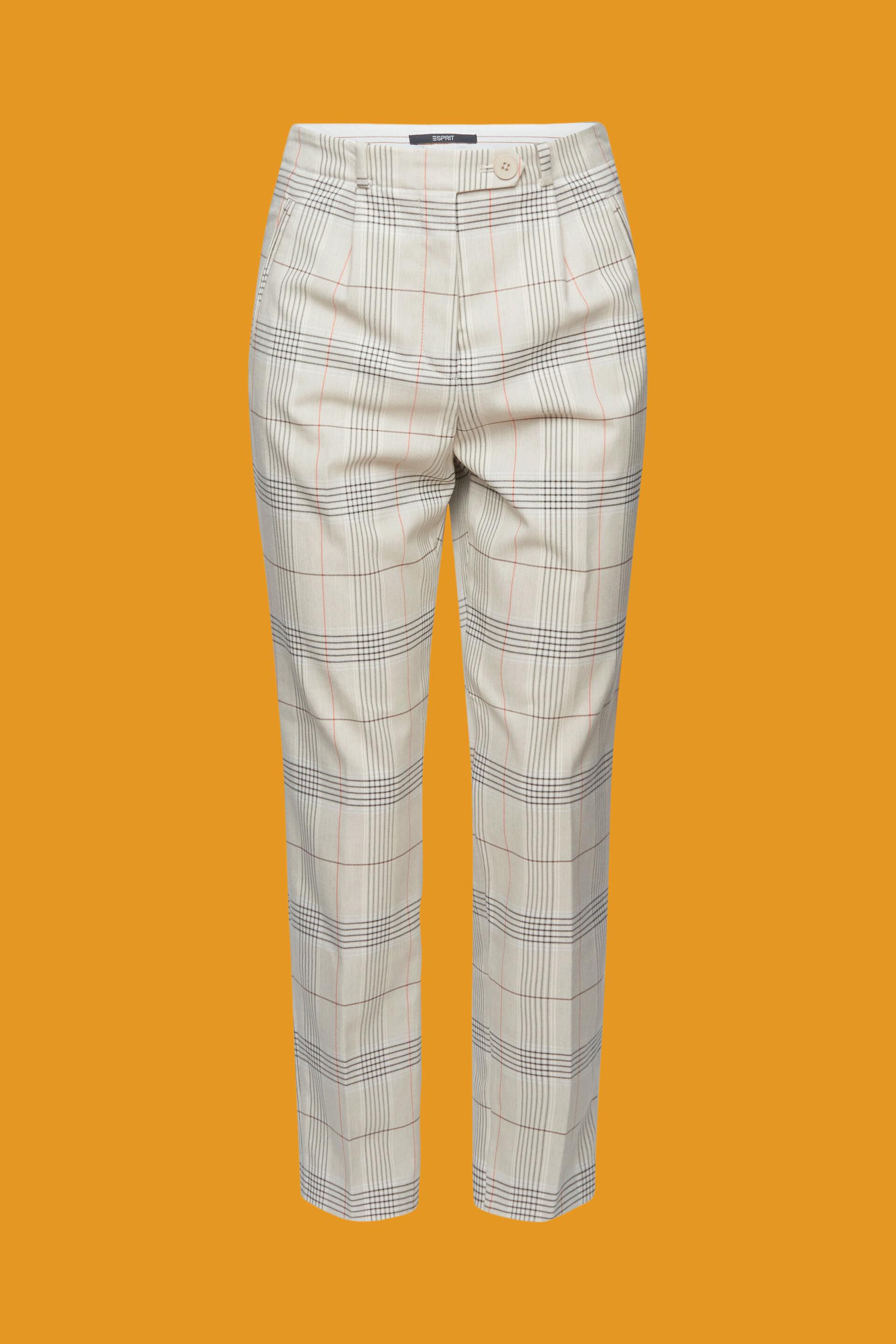 Chequered cropped trousers at our Online Shop - ESPRIT